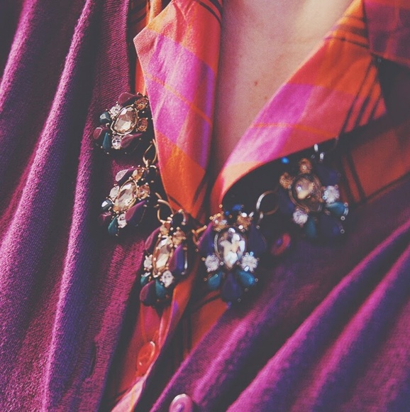 Vintage Orange & Magenta Plaid Top - Picture 5 of 5